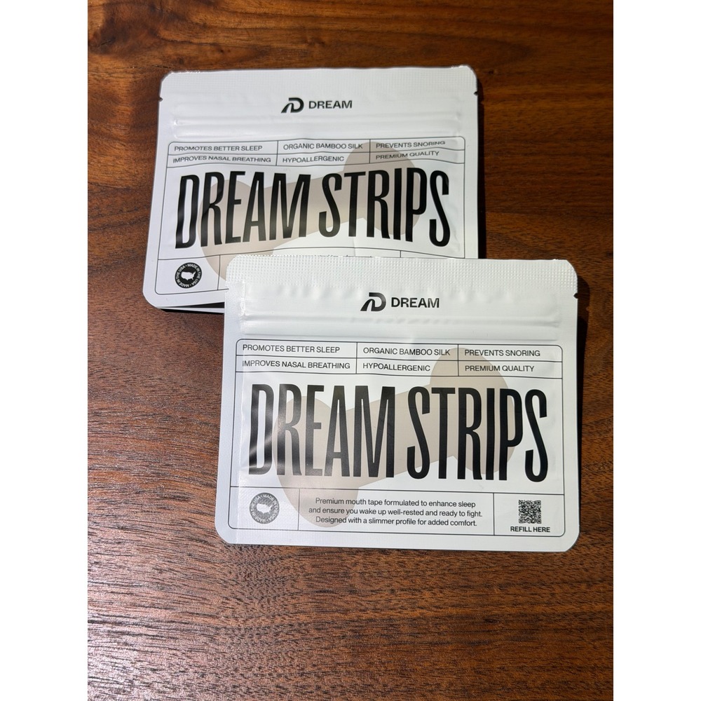2 Pack Dream Recovery Strips Organic Bamboo Silk Mouth Tape for Sleep